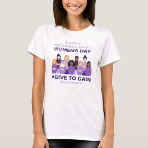 Camiseta Día Internacional de la Mujer Purple Give To Gain