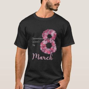 Camiseta Día Internacional de la Mujer Tee Pansy Flower 8 d