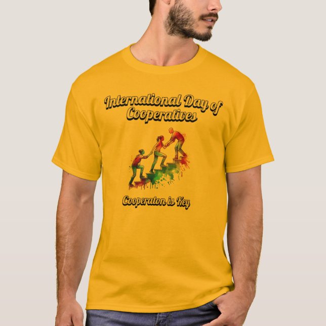 Camiseta Día Internacional de las Cooperativas. (Anverso)