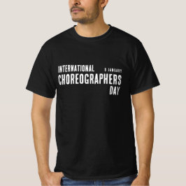 Camiseta Día Internacional de los Coreógrafos Negro Minimal