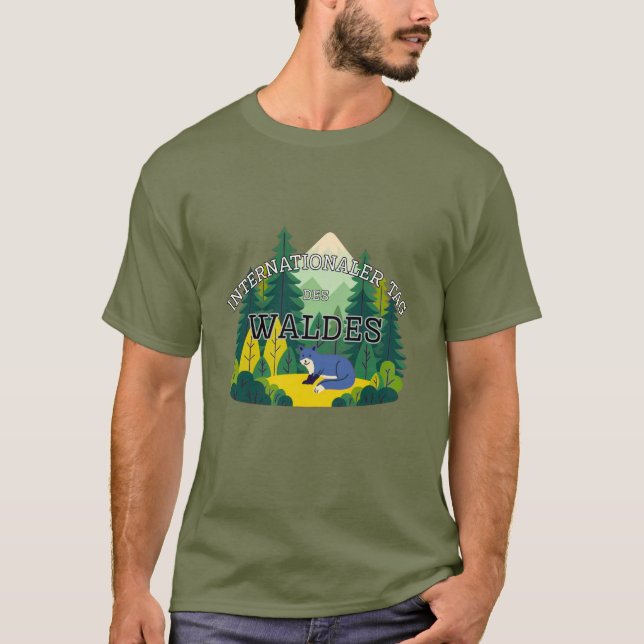 Camiseta Día Internacional del Bosque en alemán (Anverso)