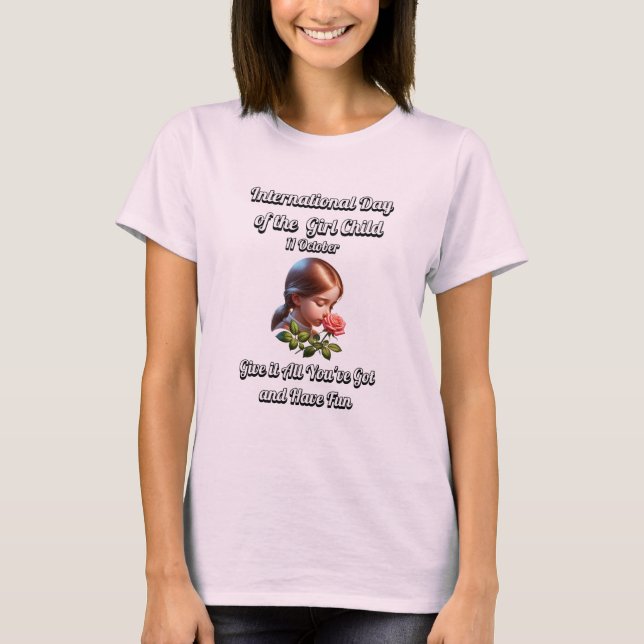 Camiseta Día Internacional del Chica. Diversión (Anverso)