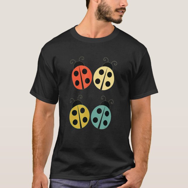 Camiseta Día Internacional del Dot Retro Ladybugs (Anverso)