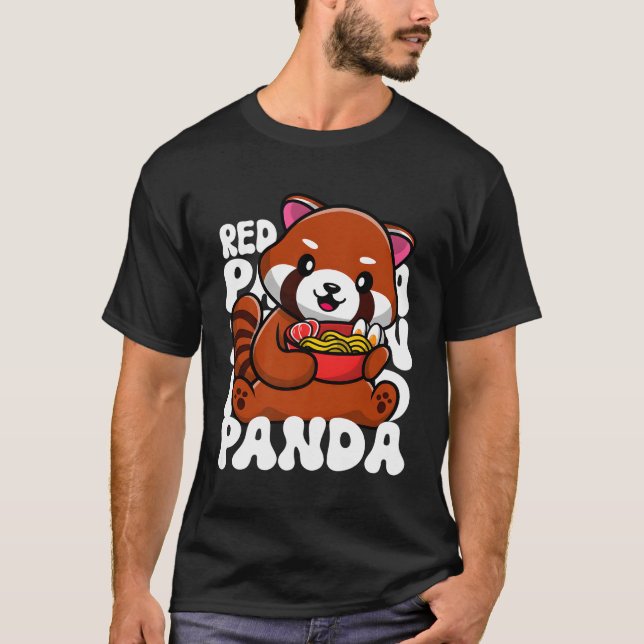 Camiseta Día Internacional del Panda Rojo Rescate Kawaii An (Anverso)
