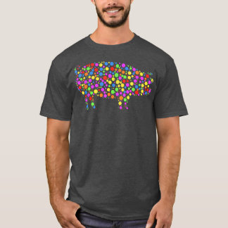 Camiseta Día Internacional del Punto Dot Dot Cerdo de Color
