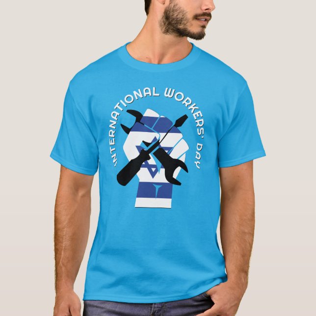 Camiseta Día Internacional del Trabajo en ISRAEL (Anverso)