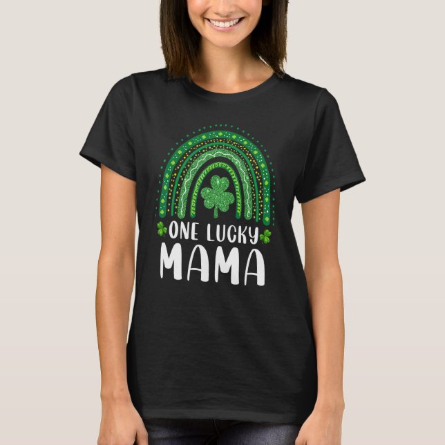 Camiseta Día Iri de One Lucky Mama Rainbow Saint Patricku20 (Anverso)