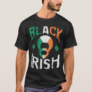 Camiseta Día irlandés negro del St Patricks del trébol del