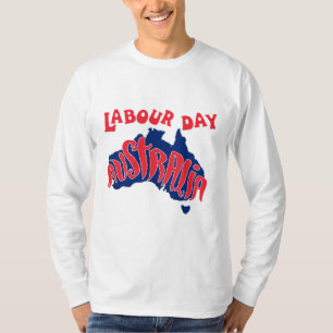 Camiseta día laboral australia celebra el trabajo duro para