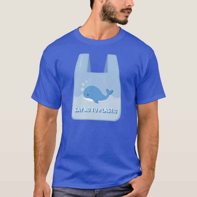 Camiseta Día libre de bolsas plásticas, ballena (Anverso)