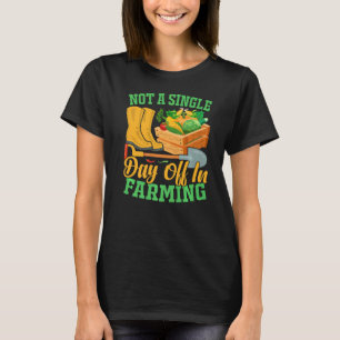 Camiseta Día Libre En Gráfico De Cultivo Agrícola Tractor