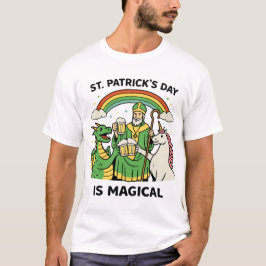 Camiseta Día Mágico de San Patricio Dragón Unicornio Brindi