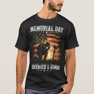 Camiseta Día Mel Bandera De EE. UU. Recordar Honor Patriota
