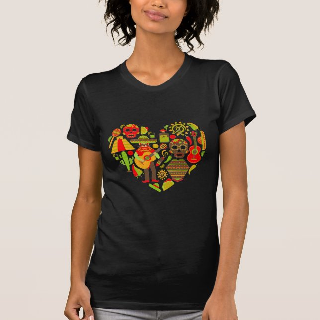 Camiseta Día Mexicano de los Muertos México (Anverso)