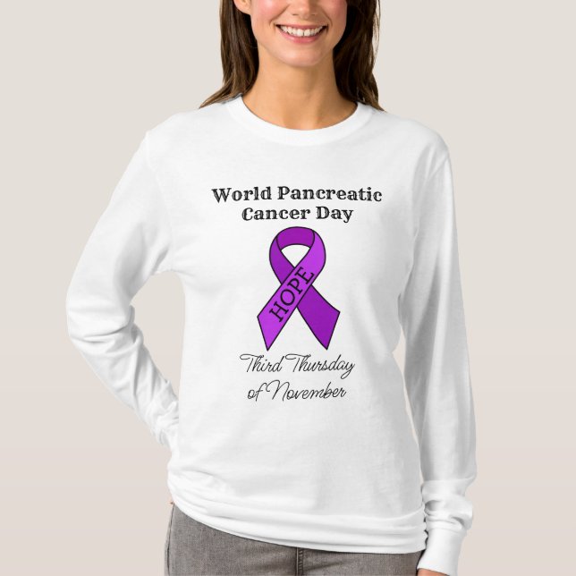 Camiseta Día Mundial contra el Cáncer Pancreático (Anverso)