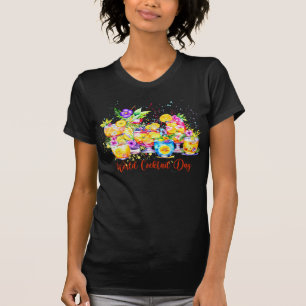 Camiseta Día Mundial de Cócteles de Acuarela