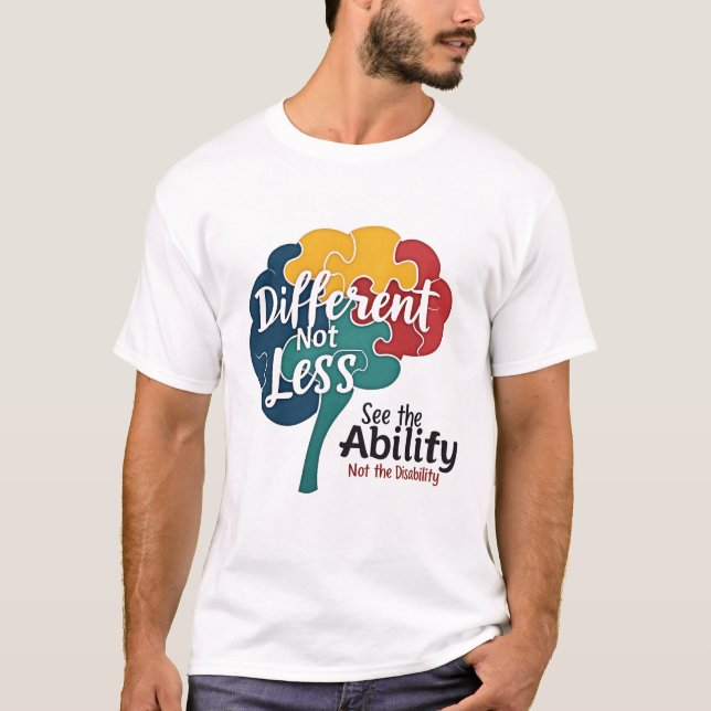 Camiseta Día Mundial de Conciencia sobre el Autismo No Meno (Anverso)