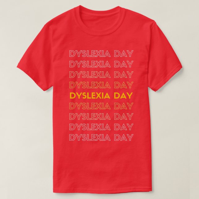 Camiseta Día Mundial de la Conciencia sobre la Dislexia T (Diseño del anverso)