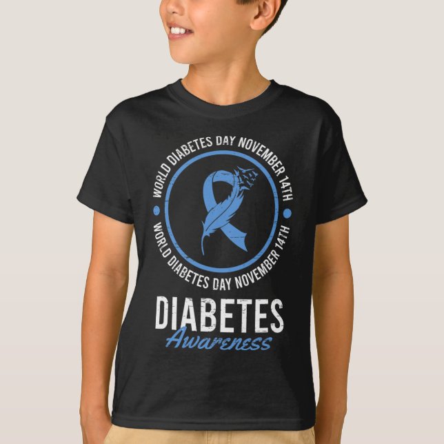 Camiseta Día Mundial de la Diabetes Noviembre Conciencia so (Anverso)