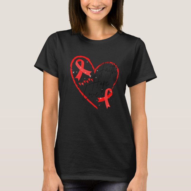 Camiseta Día Mundial de la Lucha contra el Sida Cinta Roja  (Anverso)
