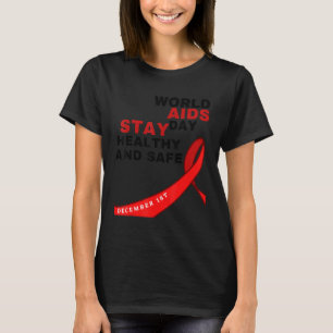 Camiseta Día Mundial de la Lucha contra el Sida Manténgase