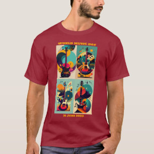 Camiseta Día Mundial de la Música 2023: Collage musical
