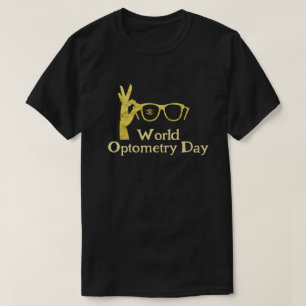 Camiseta Día Mundial de la Optometría Golden Eyeglasses Ico