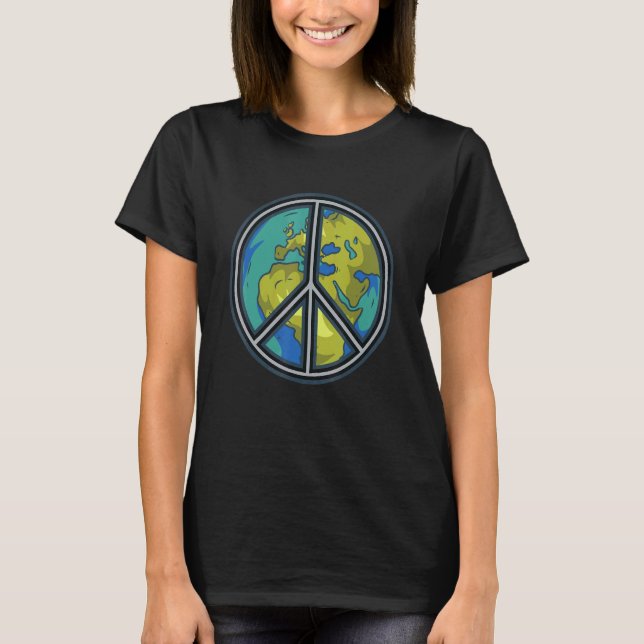 Camiseta Día Mundial de la Paz, Tierra, Paz Mundial, Paz Mu (Anverso)