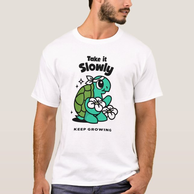 Camiseta Día Mundial de la Salud Mental - Tómalo lentamente (Anverso)