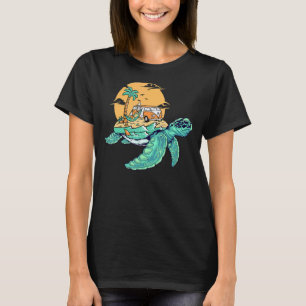 Camiseta Día mundial de la tortuga: mujeres retro en vacaci