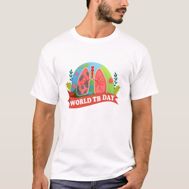 Camiseta Día Mundial de la Tuberculosis Salud Enfermedad Ro (Anverso)