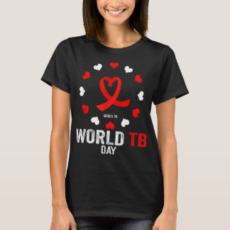 Camiseta Día Mundial de la Tuberculosis Vintage Conciencia 