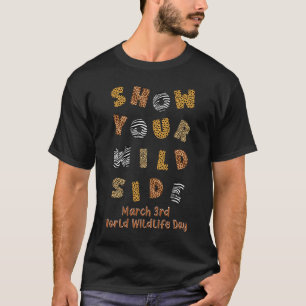 Camiseta Día Mundial de la Vida Silvestre Proteger la impre