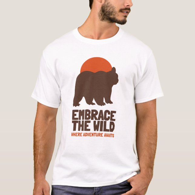 Camiseta Día Mundial de los Animales - Abraza el Oso Salvaj (Anverso)