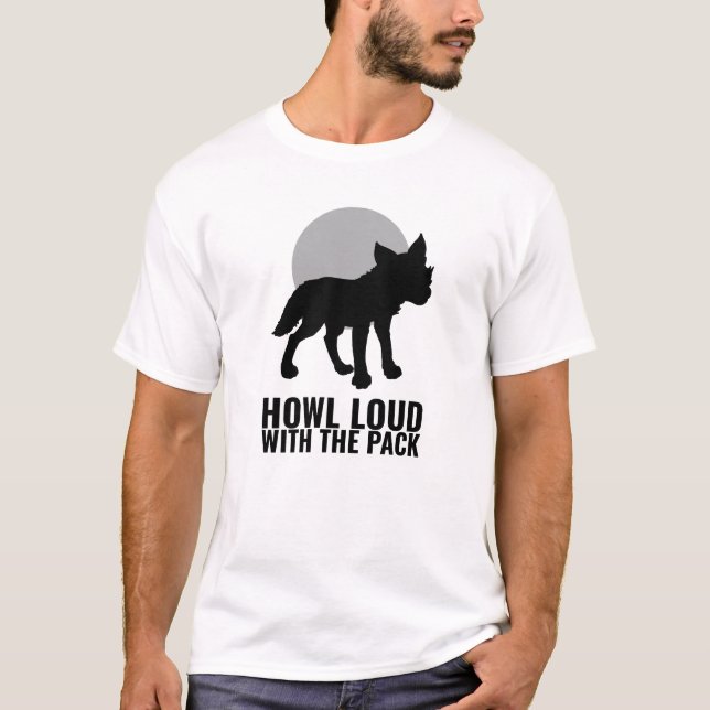Camiseta Día Mundial de los Animales - Howl Loud Wolf (Anverso)