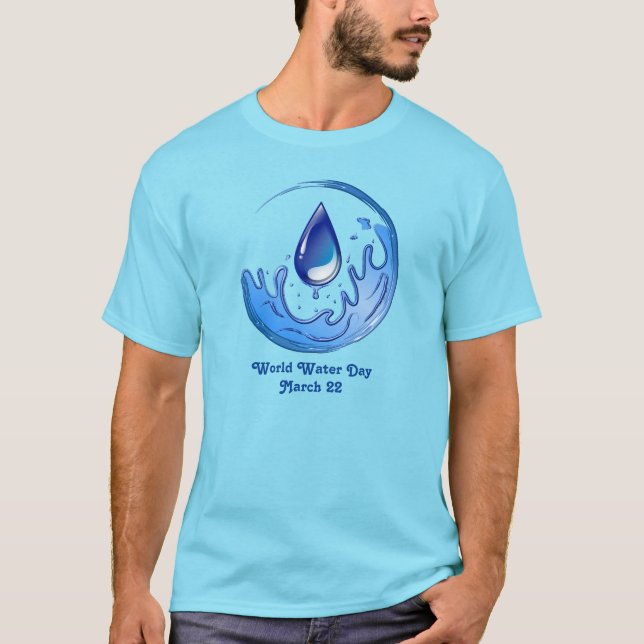 Camiseta Día Mundial del Agua Salvar el Agua Salvar la Tier (Anverso)