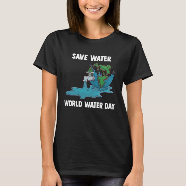 Camiseta Día Mundial del Agua Salve el Agua (Anverso)