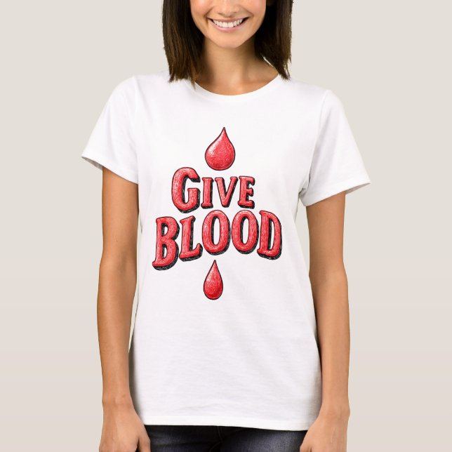 Camiseta Día Mundial del Donante de Sangre - Dar a conocer  (Anverso)