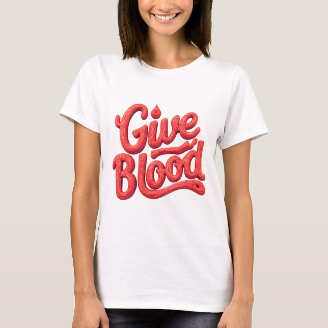 Camiseta Día Mundial del Donante de Sangre - Glossy Blood D (Anverso)
