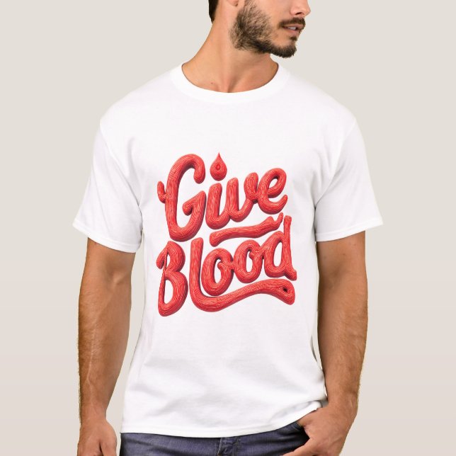 Camiseta Día Mundial del Donante de Sangre - Glossy Blood D (Anverso)