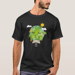Camiseta Día Mundial del Medio Ambiente trabajando juntos 