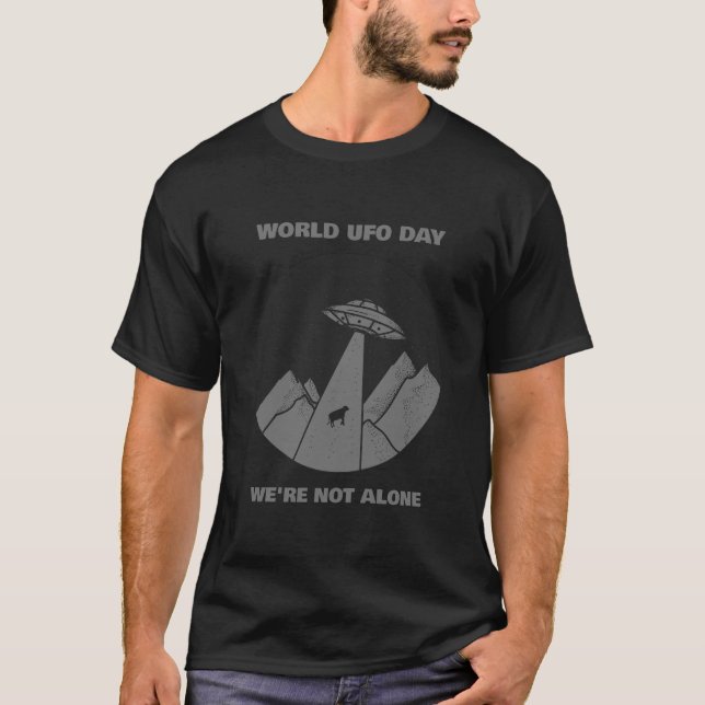 Camiseta Día Mundial del OVNI No estamos solos (Anverso)