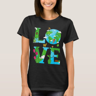 Camiseta Día Mundial del Planeta Tierra Ambiental Animal
