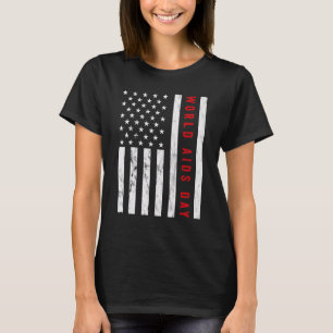 Camiseta Día Mundial del Sida Esperanza VIH Cinta Roja Conc