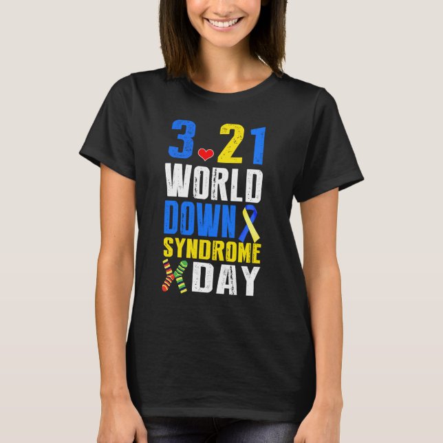 Camiseta Día Mundial del Síndrome de Down 3 21 Apoyo a la T (Anverso)
