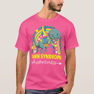 Camiseta Día Mundial del Síndrome de Down Conciencia Dinosa