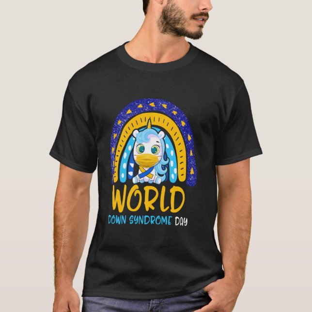 Camiseta Día Mundial del Síndrome de Down Día Unicornio Con (Anverso)