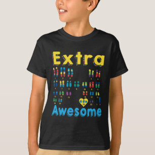 Camiseta Día Mundial del Síndrome de Down Niño 21 Xy Cromos
