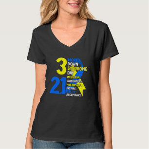 Camiseta Día Mundial del Síndrome de Down Trisomy 21 Blue y