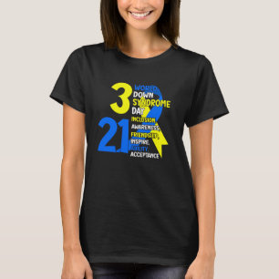 Camiseta Día Mundial del Síndrome de Down Trisomy 21 Blue y